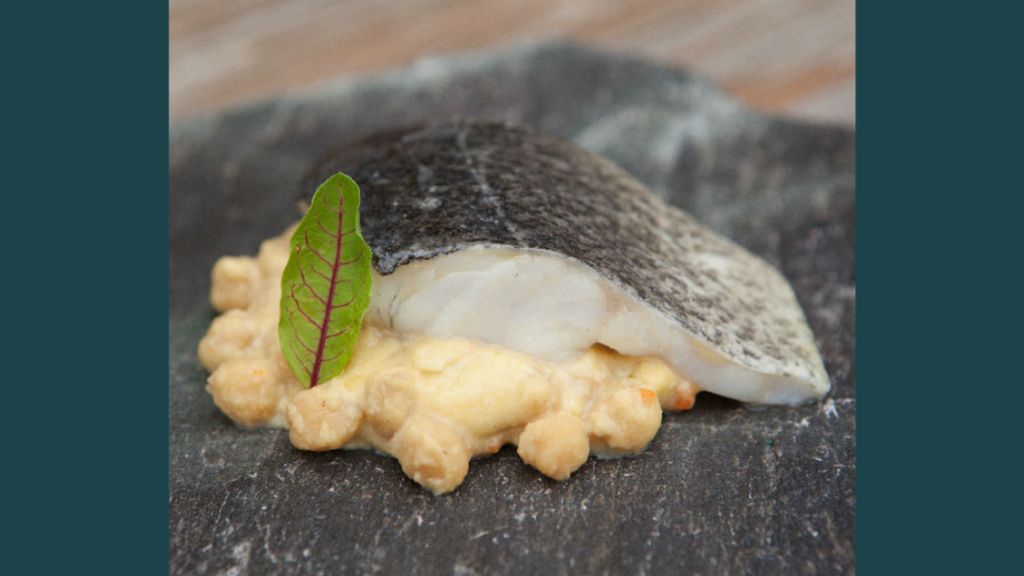 Poached Aquna Murray Cod with Chickpea Ragu