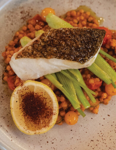 Aquna Cod with Fregola and Fennel